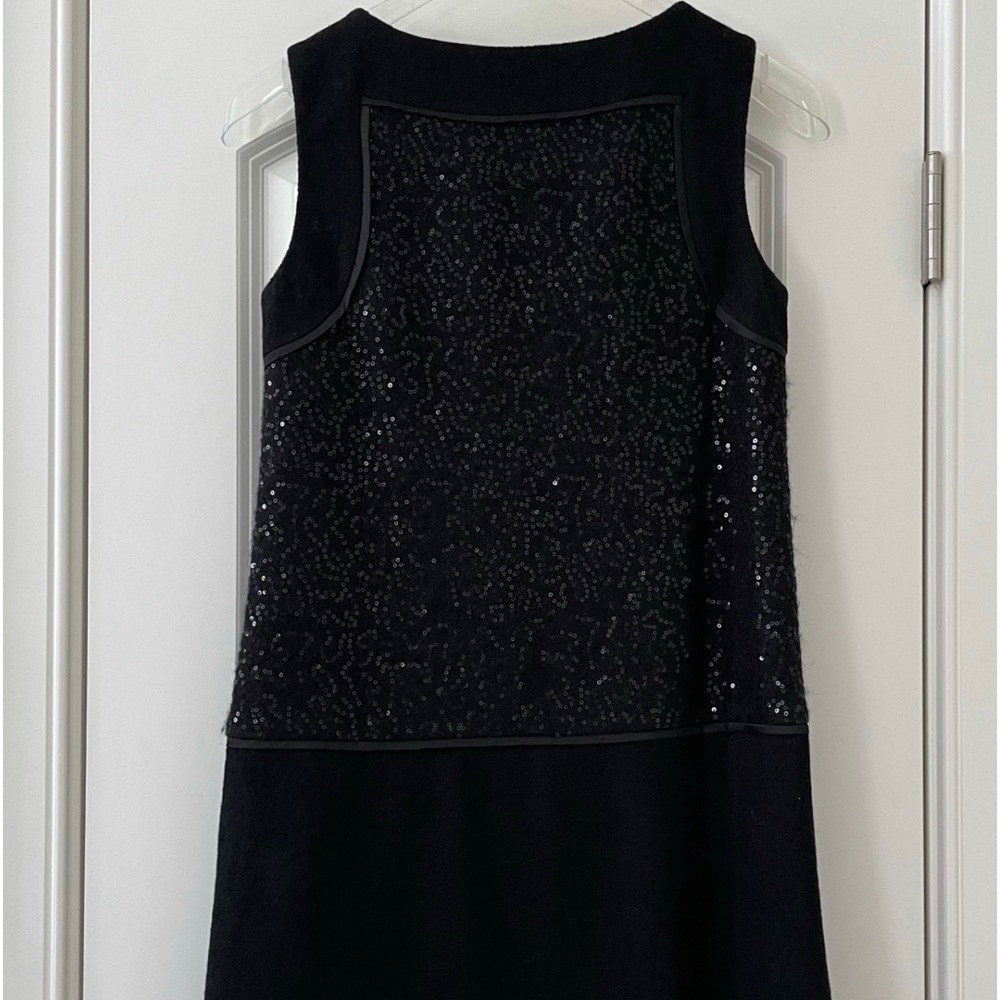 LOFT Wool Sequin Sleeveless Shift Dress Size 0 - Picture 4 of 9